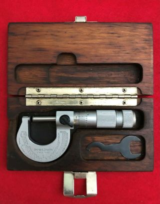 Vintage Brown And Sharpe No.  1,  Swiss Made (0 - 1 ") Outside Micrometer.  0001 "