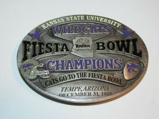 Vintage Kansas State Wildcats Fiesta Bowl Champions Football Belt Buckle,