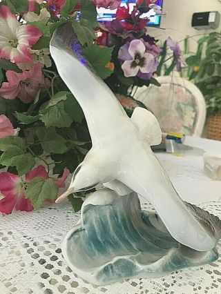Vintage German Rosenthal Porcelain Figurine Sea Gull In Flight