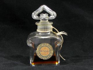 Vintage Guerlain Mitsouko Perfume In Baccarat Bottle - 4 3/4 "