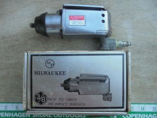 Vintage Milwaukee Mp - 136 Air Pneumatic Impact Wrench 3/8” W/original Box