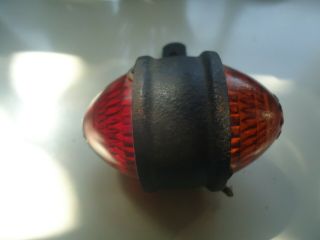 Vintage Do Ray Red Glass Beehive Automotive Lens Doray Taillight And Fixture