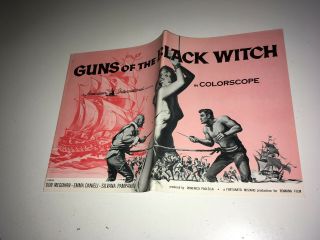 Guns Of The Black Witch Movie Pressbook 1961 Aip Pirates Sexploitation Adventure