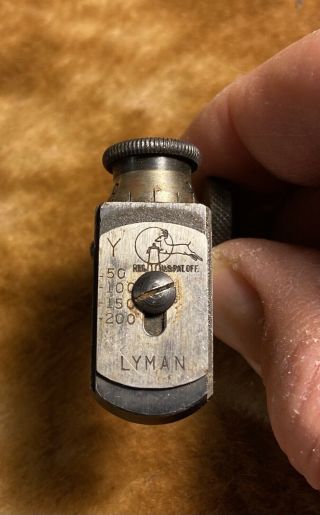 Vintage Lyman Receiver Peep Sight