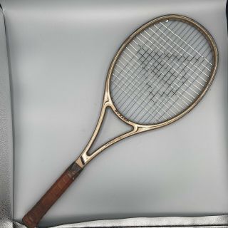 Vintage Dunlop Mcenroe Classic Gold Graphite Tennis Racket Mid Size 4 - 1/2 Grip