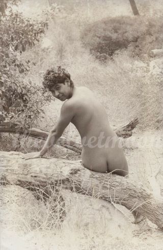 Vintage Male Nude - Ema Rppc Figure Study In Nature Von Gloeden Style Pose