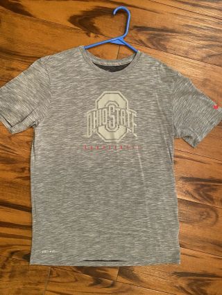 Nike Tee Ohio State Buckeyes Football Tshirt Mens Sz M Dri Fit