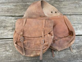Used/vintage Leather Western Trail Saddle Bags