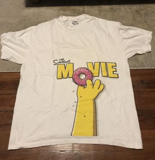 Rare The Simpsons Movie Promo Tee T - Shirt Men’s Size Xl Vintage Archive Vhtf