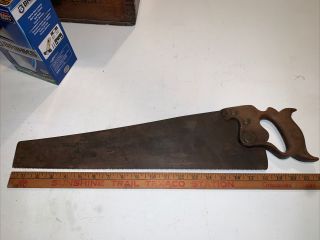 Vintage H.  Disston And Sons Hand Saw,  18 " Blade,  10 Tpi