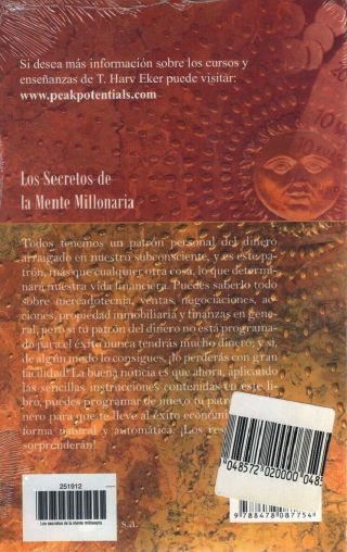 Libro,  Los Secretos De La Mente Millonaria De T.  Harv Eker.  (Spanish Edition) 2