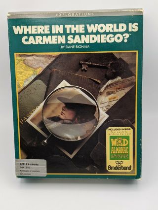 Where In The World Is Carmen Sandiego? Vintage Apple Ii Game Complete Cib