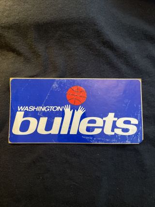 Nba Washington Bullets Vintage 1978 Bumper Sticker.