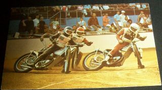 Costa Mesa Speedway Ca Postcard Motorcycle Fairgrounds 1970 