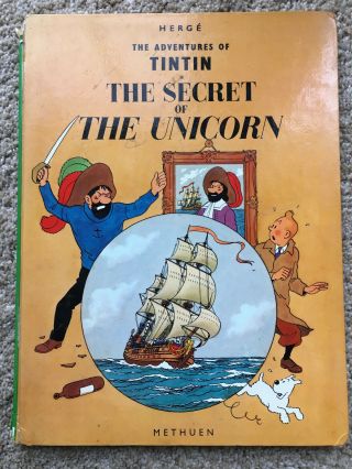 Vintage " Adventures Of Tintin - Secret Of The Unicorn " By Methuen (english)