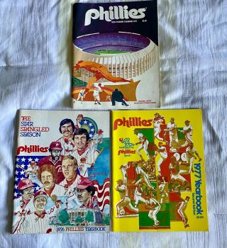 Philadelphia Phillies Yearbooks 1971 1976 1977