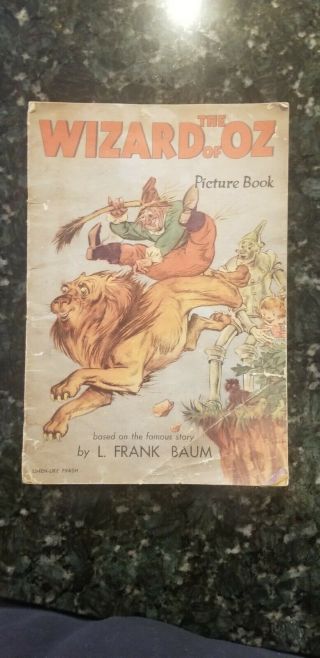1939 Wizard Of Oz Picture Book L.  Frank Baum Children 