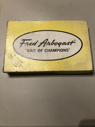 Vintage Fred Arbogast Dealer Box