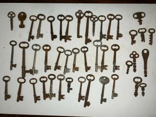 Vintage Skeleton Keys And Other Antique Keys,  Over 35
