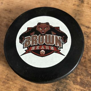 Vintage Brown University Bears Hockey Puck Vegum Slovakia