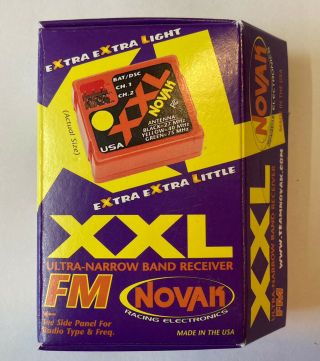Vintage Novak Fm Xxl R/c Receiver Fm 75mhz W/original Packaging.  Futaba 2ch.