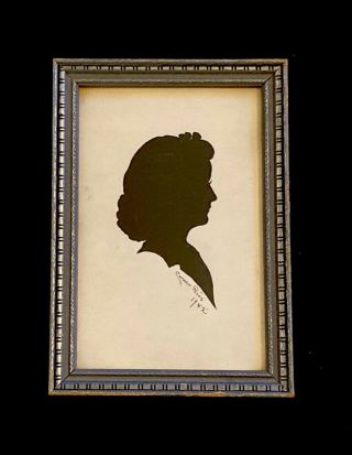 Vintage Framed Hand Cut Silhouette Signed Carew Rice 1942
