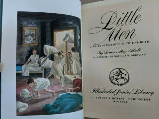 LITTLE MEN by Louisa May Alcott,  Hardcover Book,  Illustrated Junior Library Ed 3