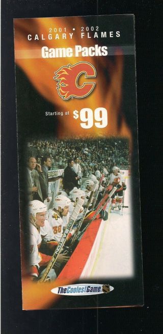 Hockey Nhl Calgary Flames 2001 - 02 Guide And Ticket Info
