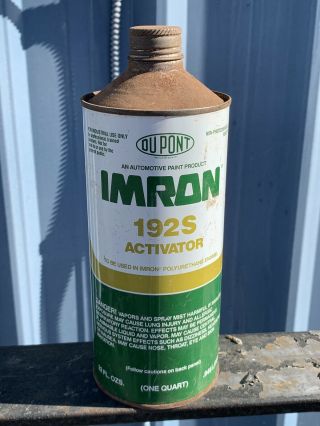 Vintage 1/2 Quart Can Of Dupont Imron 192s Activator
