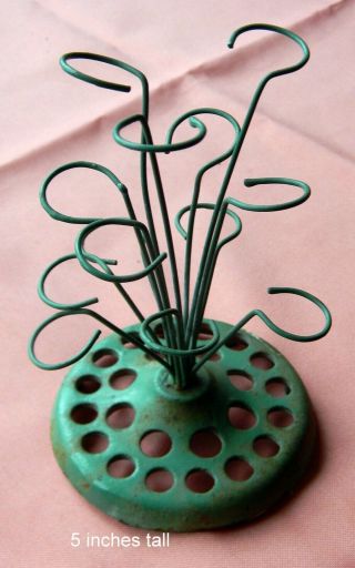 Vintage Flower Frog W/ Wire Holders & Cast Metal Base - Jp Orben