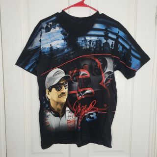 Vintage Dale Earnhardt All Over Print Double Sided T Shirt Mens M Nascar Chase