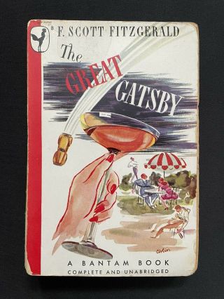 1945 The Great Gatsby F Scott Fitzgerald Bantam Paperback 1st Edition & Printing