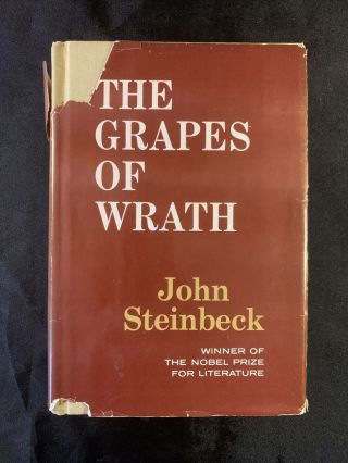 The Grapes Of Wrath By John Steinbeck 1939 Book Club Edition First