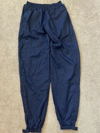 Vintage Nike Windbreaker Track Pants Joggers Lined Navy Blue Men’s Size Large