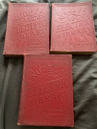 Vintage Audels Electric Library Volumes 2 3 4 Books Engineers 1936 1937