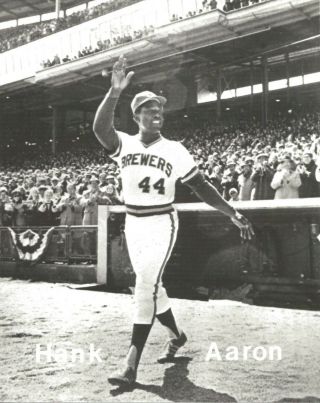 Hank Aaron 8x10 Photo Milwaukee Brewers Baseball Picture Mlb