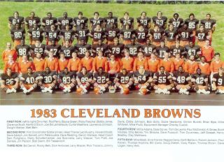 1983 Cleveland Browns 8x10 Team Photo Football Picture Nfl