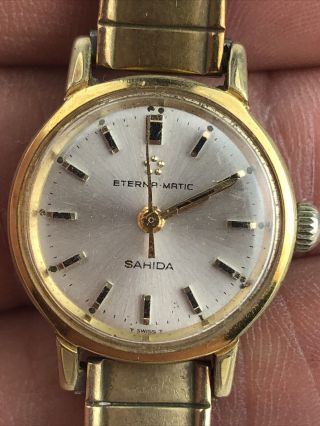 Vintage Eterna Matic Sahida Wrist Watch Runs