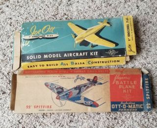 Vintage Joe Ott Spitfire Balsa Kit 1940’s P - 63 Kingcobra Solid