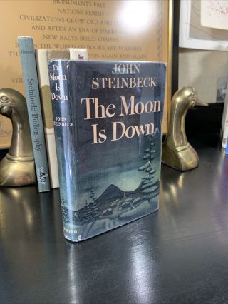 John Steinbeck / The Moon Is Down 1st Edition 1942 3rd Printing Hc/dj