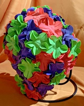 Vintage Rubber Multi - Color Flowers Swim Bathing Hat / Cap