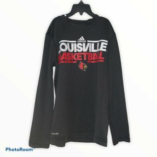 Boys Adidas Climalite Louisville Cardinals Basketball Long Sleeve Shirt Size 8