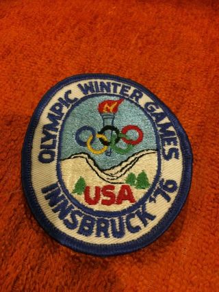 Vintage 1976 Patch From Innsbruck Olympic Winter Games,  Usa Olympics