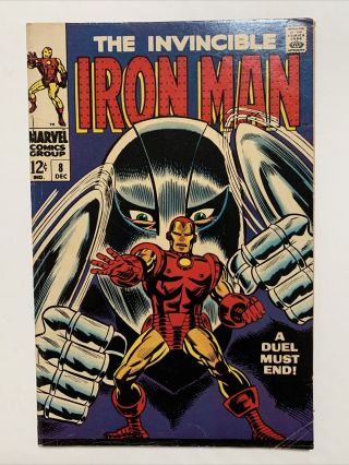 Vintage 1968 Marvel The Invincible Iron Man 8 Comic Book - Cond