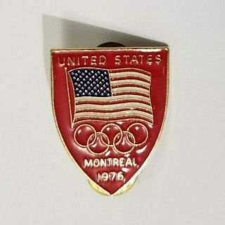 Vintage 1976 Montreal Olympic Games United States Noc Pin Badge