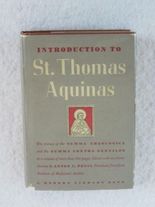 Introduction To St.  Thomas Aquinas Modern Library C.  1948