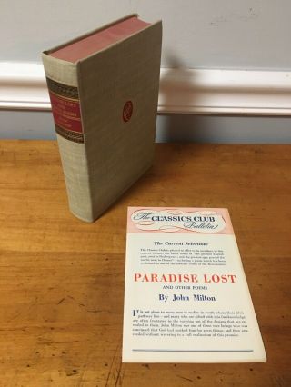 John Milton Paradise Lost And Other Poems Classics Club Walter J Black 1943