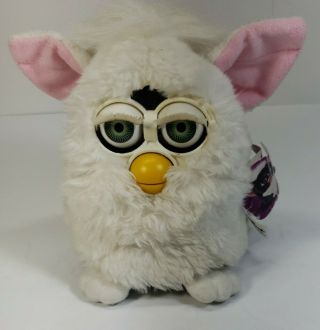 Vintage Furby 70 - 800 1998 Series 1 Tiger Snowball Electronic Toy - White
