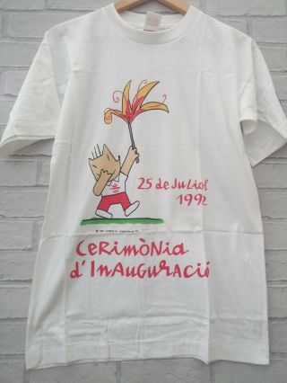 Rare Vintage Barcelona 1992 Olympics Tee Shirt Ioc Member Owned