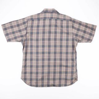 Vintage PENDLETON 60s Made In USA Beige Checked Wool Shirt Men ' s Size XL 2